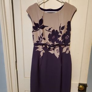 Purple & tan dress